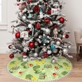 thumbnail image 5 of Rocae Cute Dinosaurs Cartoon for Christmas Tree Skirt with Pom Pom Trim for Holiday Party for Holiday Home Decor Indoor Outdoor-30", 5 of 7