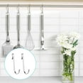 thumbnail image 5 of NOGIS 20 Pcs Snap On Hooks Wire Rack Hook Stainless Steel J Shaped Hooks Hanger Clip-on Hooks Hanging Sink Grid J Hook for Kitchen, Bedroom, Office, Wire Shelf (Silver), 5 of 7