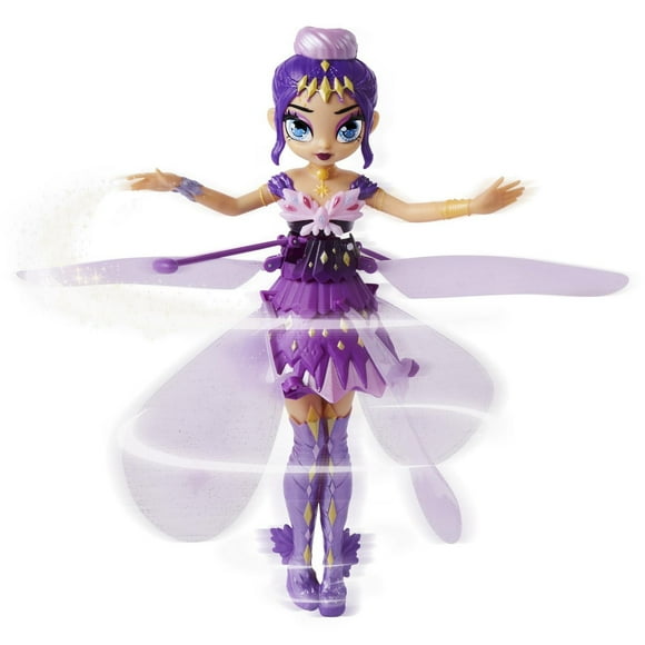 Hatchimals Pixies, Crystal Flyers Purple Magical Flying Pixie Toy, for Kids Aged 6 and up