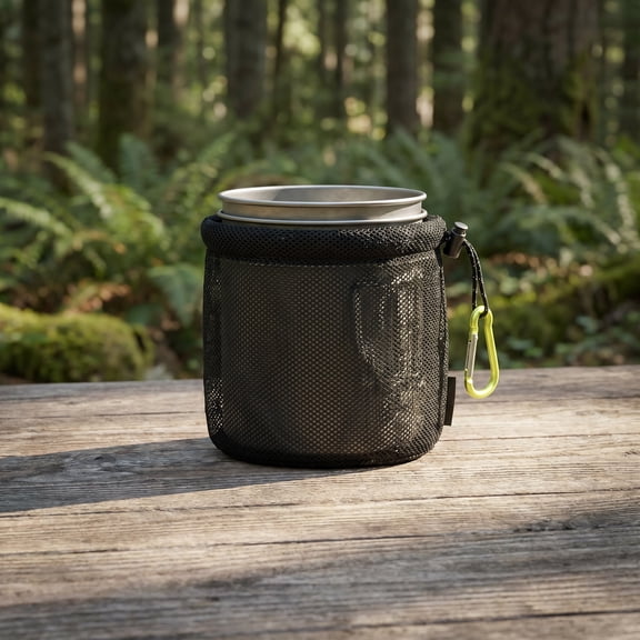 Voiceine Camping Tableware Organizer Outdoor Mesh Pot Storage Bag Waterproof Cooking Utensils Organizer Large Carrier Bag For Outdoor Camping