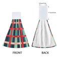 thumbnail image 3 of Yayeee Kitchen Hanging Hand Towels Set of 2 with Loop Bathroom Absorbent Tie Towel, Green Plaid, 3 of 7