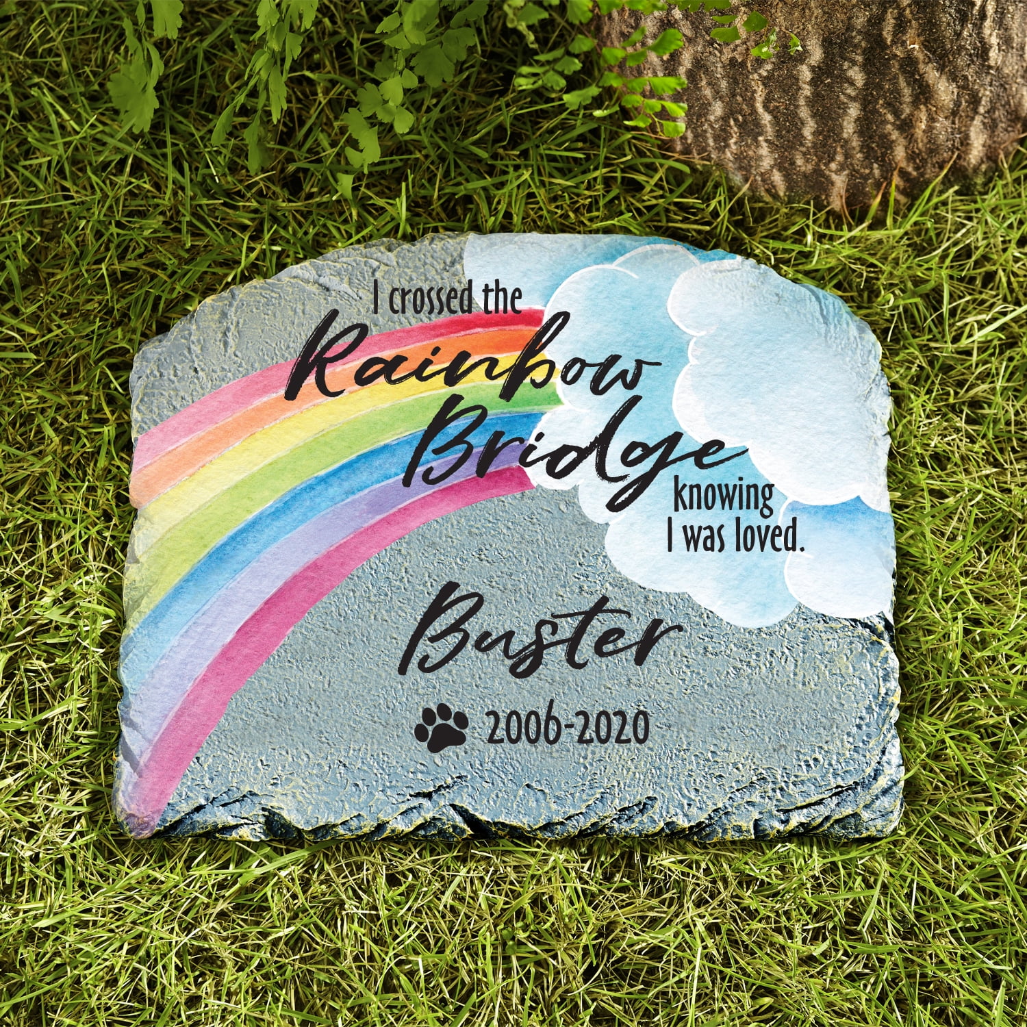 Personalized Over The Rainbow Bridge Garden Stone Walmart Com Walmart Com