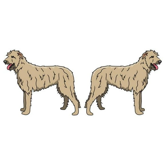SignMission 6 in. Super Cute Dog Decal - Irish Wolfhound - Pack of 2