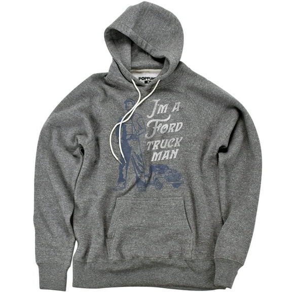Ford Ford Truck Man Classic Unisex Adult Slim Fit Pull-Over Heather Hoodie, Athletic Heather, Small