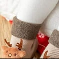 thumbnail image 4 of Aoochasliy Christmas Fuzzy Socks Casual Xmas Winter Plush Toddler Shoes Baby Socks Shoes Indoor Shoes Do Not Drop 0-3 Years, 4 of 6