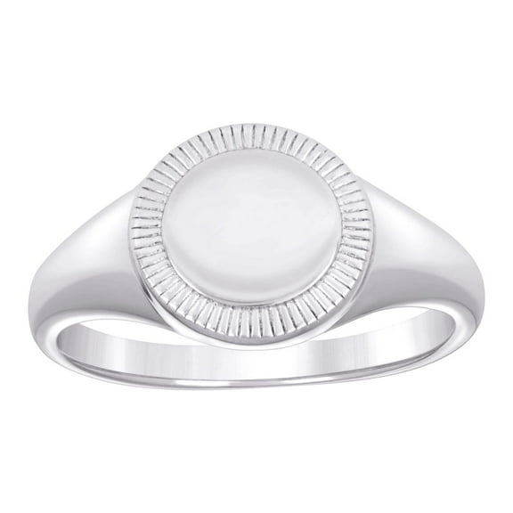 925 Sterling Silver Mens Signet Ring 10.8mm Wide Size 7 Ring for Men - 2.5 Grams