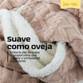 thumbnail image 2 of Cobertor Cobija Aborregado con Forro Polar Sherpa | Suave | Caliente | Ligera | Tamaño 150 x 100 cm (Beige, 150 x 100 cm), 2 of 8