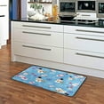 thumbnail image 5 of Coolnut Kitchen Rugs,Funny Cartoon Snowman Non Slip Washable Cushioned Carpets Polyester AntiFatigue Comfort Porch Floor Mat Christmas Decoration 39×20 in, 5 of 6