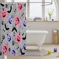 thumbnail image 3 of Manfei Cartoon Halloween Shower Curtain 72Wx72L,Spooky Ghost Pattern Bathroom Curtain, 3 of 5