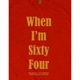 thumbnail image 3 of The Beatles - Camiseta When I'm Sixty Four Estampado en Espalda para Adultos Unisex (Rojo), 3 of 3