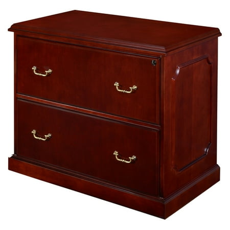 Mahogany Office Wardrobe - Regency Prestige 2-Drawer Lateral File Cabinet, Mahogany