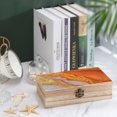 thumbnail image 4 of 7.9×2.3 In Wooden Boxes Durable Easy To Use Dustproof Prevent Slippery Delicate And Cabinet Orange And White-gold Marble, 4 of 8