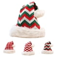 thumbnail image 3 of Ticikt "Christmas Santa Hat Knit Cap Holiday Accessory for Adults and Kids",Color:Green, 3 of 3