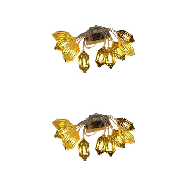 Injueey Luces LED de bajo consumo para decorar durante el Ramadán y Eid Ramadán Eid decorativas tipo E 1,65 m10 luces Tipo E 1.65m10luces 2Conjunto