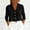 Black-A, variant on CaComMARK PI Women's Casual Cotton Linen Button Up V Neck Lapel Shirt Spring Summer Long Sleeve Loose Tunic office Work Blouse Tops Green-A