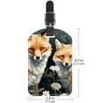 thumbnail image 6 of Square 2Pack PU Leather Fox Cruise Luggage Tag with Privacy Cover and Name ID Tag for Travel Handbags Backpacks Luggage Tags, 6 of 6
