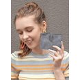 thumbnail image 2 of KAIYANG Monedero vintage para mujer, billetera larga con gran capacidad, elegante y lindo monedero para dama negro gris oscuro, 2 of 5