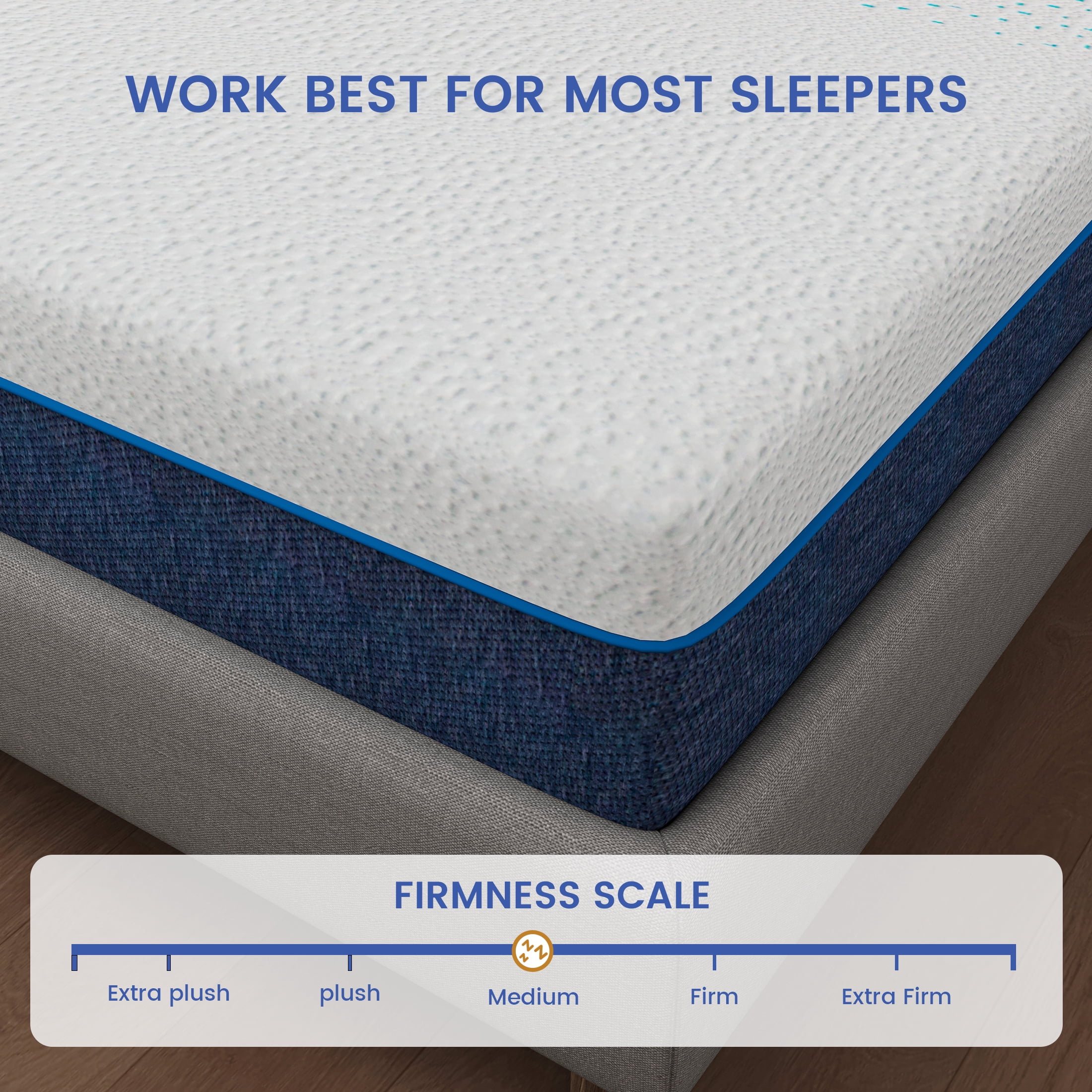 Subfun 8 inch Twin Memory Foam Mattress, Dual Cooling Gel Bamboo Charcoal, CertiPUR-US Certified, Bed-in-a-Box