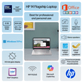 thumbnail image 2 of HP 14" Laptop 2026 Business Student Computer, Lifetime MS Office, Win 11 Pro, 4-Core Intel CPU, 8GB RAM, 628GB Storage (128GB UFS+500GB Ext), Copilot AI, Slim, MarxsolAccessory, Wi-Fi 6, Lavender, 2 of 9
