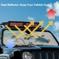 thumbnail image 5 of Uorisanigo Beach Turtle Car Windshield Sun Shade Compatible with Jeep Wrangler TJ JK JL &Gladiator JT 2/4 Door, Windshield Sunshade Front Window Sun Visor for Jeep, Blocks Sunlight Heat UV Rays, 5 of 7