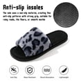 thumbnail image 5 of BERANMEY Leopard Open Toe Womens Slippers Cute Soft House Slippers for Women Men Anti-slip Thick Sole Indoor Bedroom Winter Home Slippers, 5 of 9