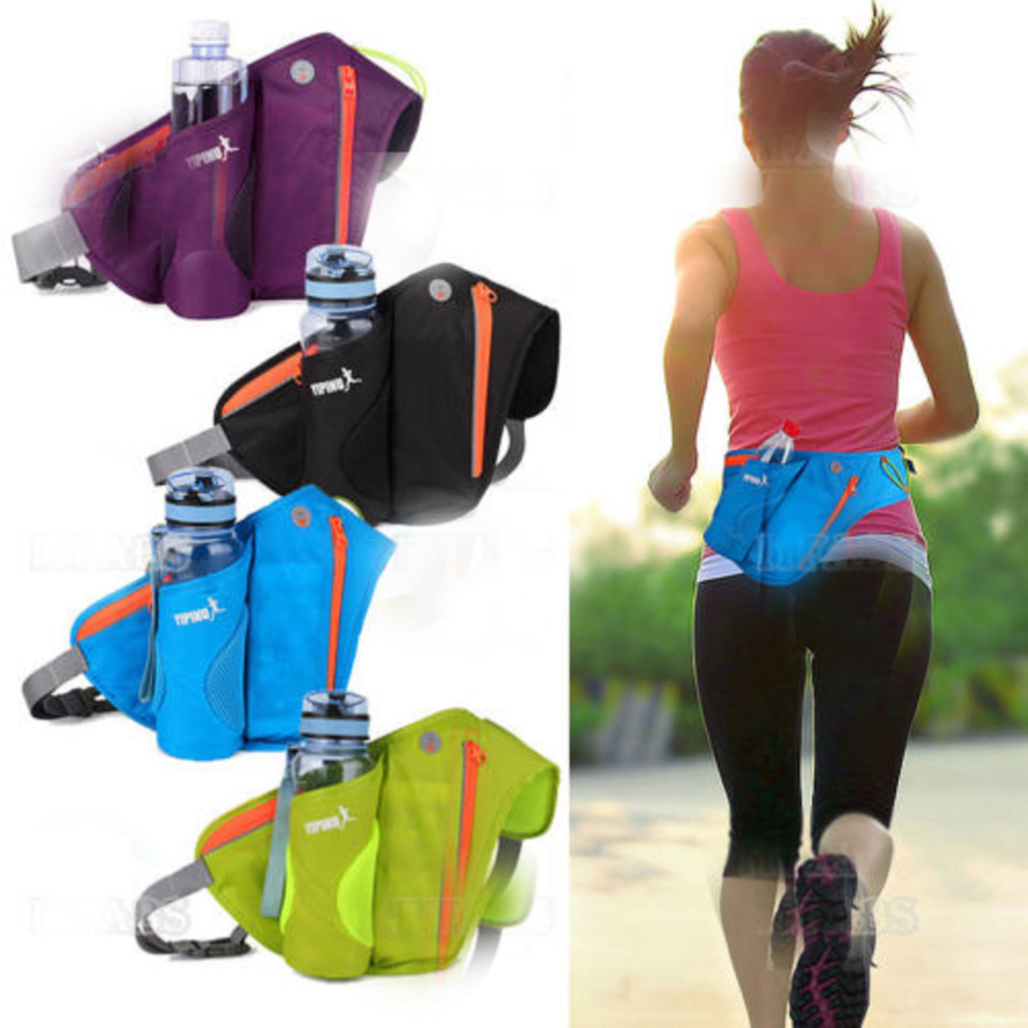 Hydration Belt Bum Bag Outdoor Sport Running Jogging Waist Bottle Holder new 