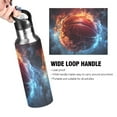 thumbnail image 3 of Cool Basketball Water Bottles Insulated Thermos Kids Stainless Steel Bottle with Straw Lid Flask Leakproof for Sports Gym 20 oz, 3 of 6