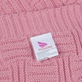 thumbnail image 4 of PiccoCasa Knitted Throw Blanket for Couch or Bed, Dirty Pink 50"x60", 4 of 7