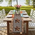 thumbnail image 4 of Table Runners 70 Inches Long Dress Scarves, Farmhouse Farmhouse Coffee/Dining/Kitchen Table Decor, Holiday Table Runner, Vintage Country Texas Star Plaid Wooden Grain 13x70 Inch, 4 of 9
