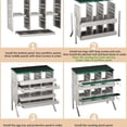 thumbnail image 6 of Lumiparty Chicken Nesting Box, 6 Compartment Metal Nesting Boxes for Hens Laying Eggs, Green, 6 of 7
