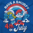 thumbnail image 2 of Retro Smurfs Cartoon 4th of July Unisex Plus Size Graphic Tee Brisco Brands 4X, 2 of 4