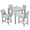Gray, variant on UHOMEPRO Dining Table Set for 4, Counter Height Dining Table and Chair Set, Square Wooden Table with 4 Upholstered Chairs and Crystal Decoration, Kitchen and Dining Room, Black
