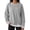Gray, variant on TGSLY Fall Faux Two-Piece Sweatshirts for Women Lightweight Crew Neck Long Sleeve Pullovers Loose Casual Solid Color Athletic Tops M