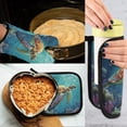 thumbnail image 5 of 2PCS Pot Holders and Oven Mitts Sets Cooking Gloves Kitchen Gloves Heat-Resistant Non-Slip for Baking Cooking Beautiful Sea Turtle, 5 of 5