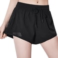 thumbnail image 2 of 1PC Quick-Drying Shorts Female Workout Yoga Shorts Sports Pants for Yoga Fitness Women Wearing (Black, Size M), 2 of 9