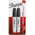 thumbnail image 1 of Sharpie Permanent Markers, Chisel Tip, Black, 2 Count, 1 of 5