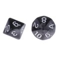 thumbnail image 3 of 10 unids/pack de dados poliédricos digitales negros D10 para accesorios de juegos de cartas de 1,6 cm Zulema Juego de dados de 10 caras, 3 of 6