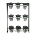 thumbnail image 1 of Cheungs 5204 9 Pot Wall Planter with Metal Wall Frame, 1 of 1