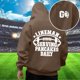 thumbnail image 1 of MHFRRA Sudadera con Capucha Informal para Hombre, Estilo Holgada, con Estampado, para El Día Del Partido de Fútbol, Cómoda y Cálida para Uso Diario En Otoño E Invierno Café, 1 of 4