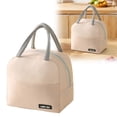 thumbnail image 2 of Medium Lunch Bag for Women Men,Reusable Insulated Lunch Box,Leakproof Portable Lunch Tote,Thermal Cooler Box Bags,Soft Cooling Totes for Work Party Travel and Picnic(9x5.5x8")(Khaki), 2 of 8