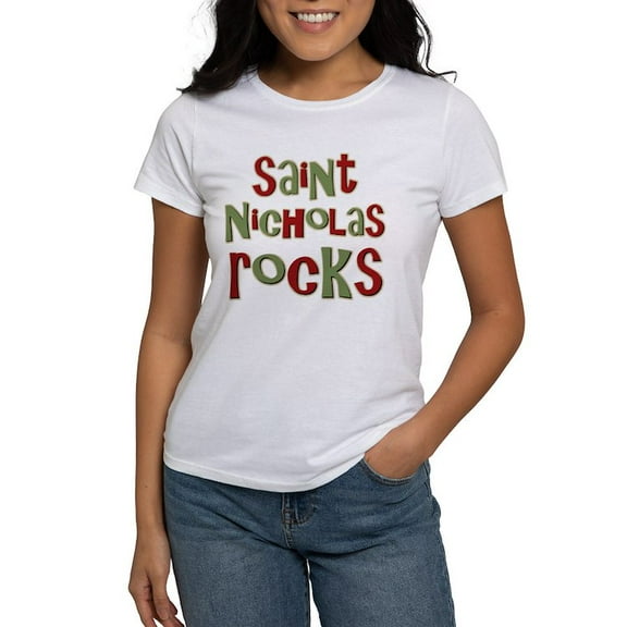 CafePress - Saint Nicholas Rocks Women's T Shirt - Women's Classic T-Shirt