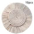 thumbnail image 1 of Juego de 2 posavasos de macramé hechos a mano, mantel individual tejido a mano, posavasos bohemios puros, decoración de escritorio que se utiliza en la cocina, el dormitorio y la cafetería, 1 of 6