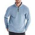 thumbnail image 4 of Dovford Men's Quarter Zip Up Sweaters Slim Fit Lightweight Mock Neck Pullover Casual Polo Sweaters, 4 of 6