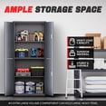 thumbnail image 3 of DNA Motoring 71" Gray/Black Lockable Utility Metal Storage Cabinet w/ 2 Adjustable Shelves, 3 of 7