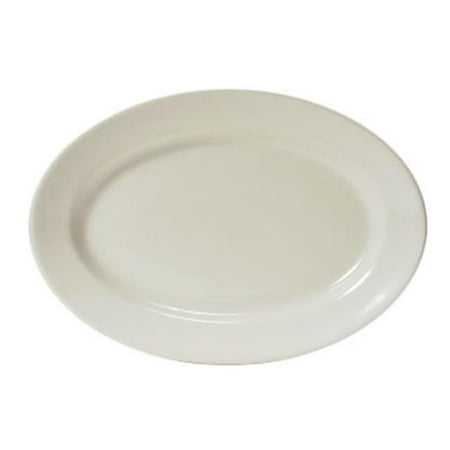 

Tuxton China TRE-026 Reno 8.25 in. x 5.75 in. Wide Rim Rolled Edge Oval Platter - White - 3 Dozen