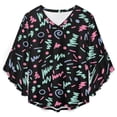 thumbnail image 4 of Minimal Memphis 80S Style Pattern Women's V-Neck Blouse With 3/4 Ruffled Bell Sleeves Casual Top Ladies Blouses, 4 of 7