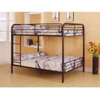 Bristol Full Over Full Metal Bunk Bed, Dark Brown