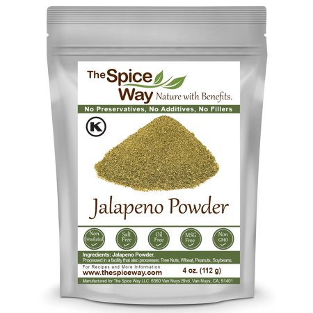 The Spice Way Jalapeno Powder - Hot Pepper Powder from Pure Chile Dried Pods - 4 oz.