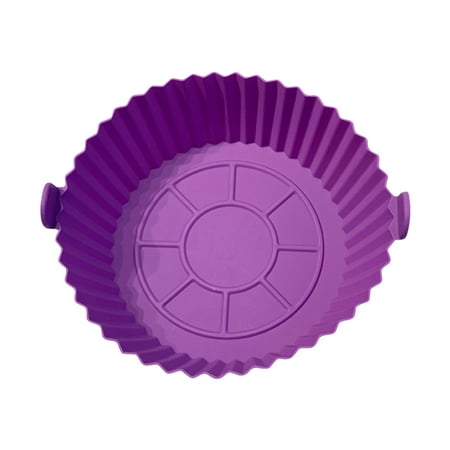 

walmeck Reusable Air Fryer Basket Silicone Air Fryer Pot Round Silicone Liner Replacement for 3L to 5L Air Fryer