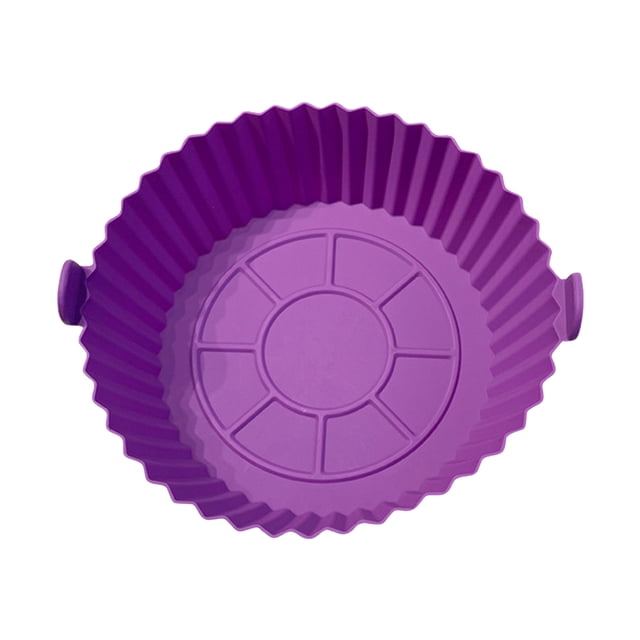 Doublure Réutilisable pour Friteuse à Air Chaud, Casserole en Silicone pour Friteuse à Air, Nettoyage Facile, Doublure Ronde en Silicone de Remplacement pour